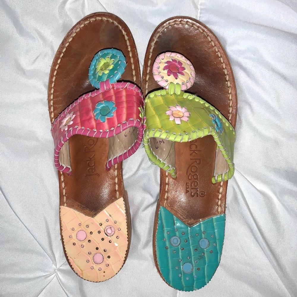 Jack Rogers multi color sandals